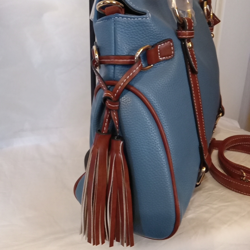 Blue and Brown Women's Handbag - Picture 4 of 13